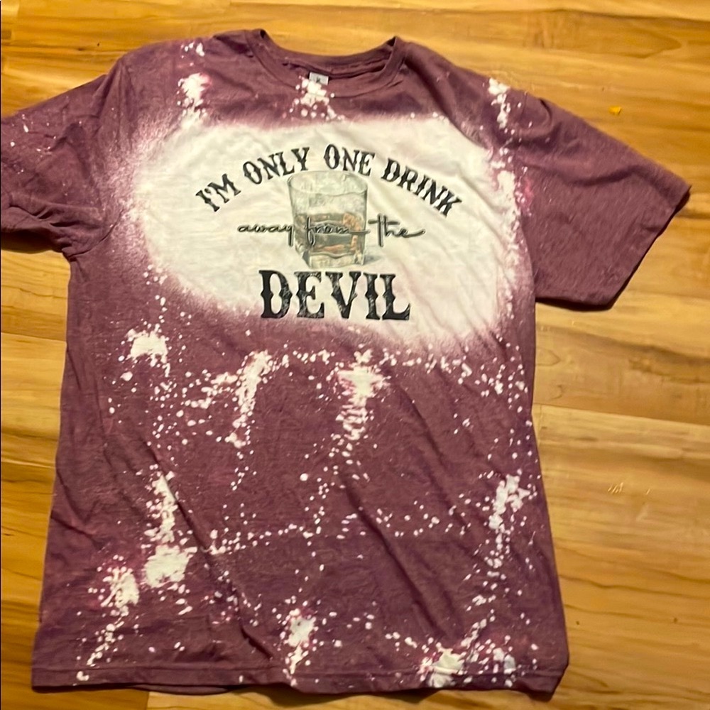 Gildan Purple and White Short Sleeve Tee - Picture 1 of 2